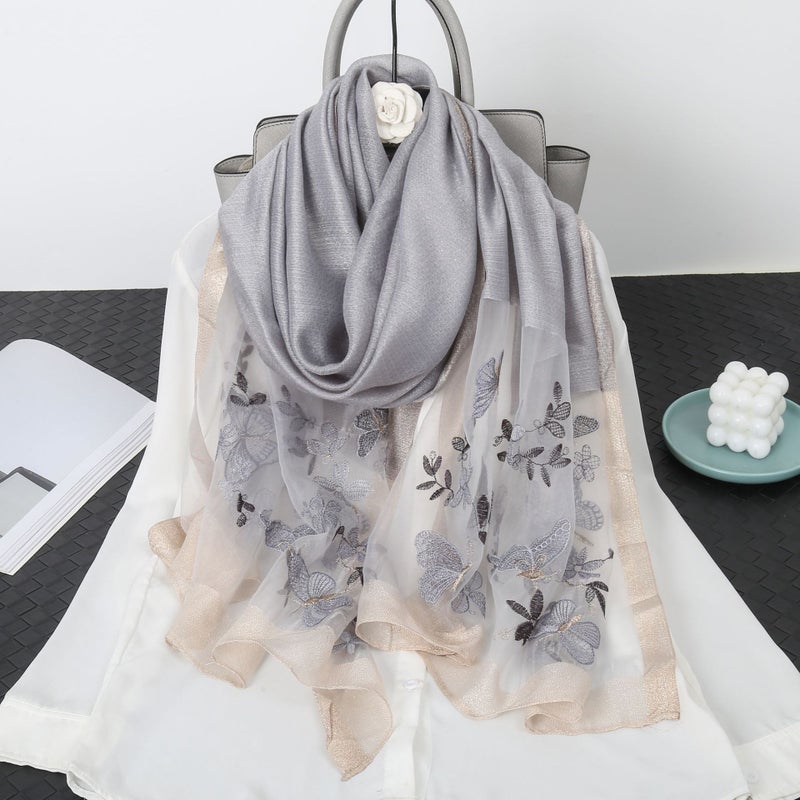 Women'S Silk Scarf All-Match Korean Style Light Luxury Style Yiwu High-Grade Silk Scarf Universal Scarf - Image 5
